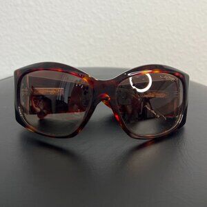 Ed Hardy Vintage Sunglasses Love Dog Y2K Tortoise EHS 006 Unisex Crystal